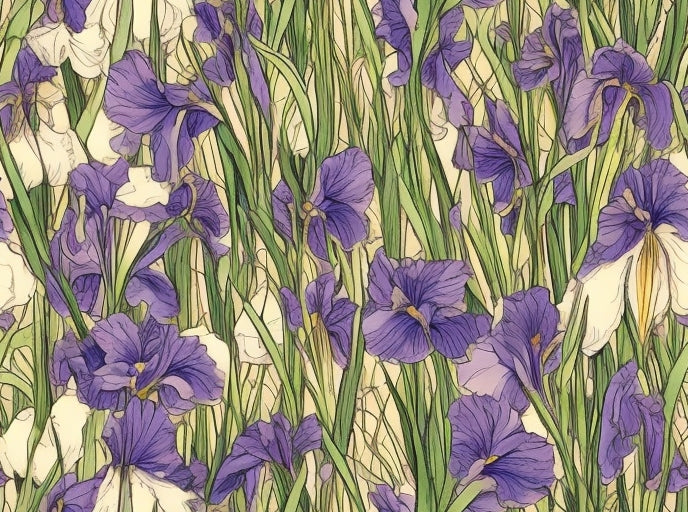 Lush Meadows: Purple Iris Ensemble